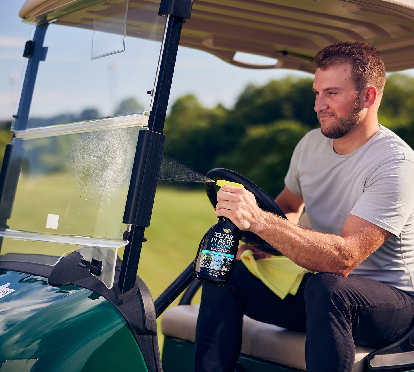 
                  
                    Invisible Glass Clear Plastic Cleaner for Boats, Bikes, and Golf carts
                  
                